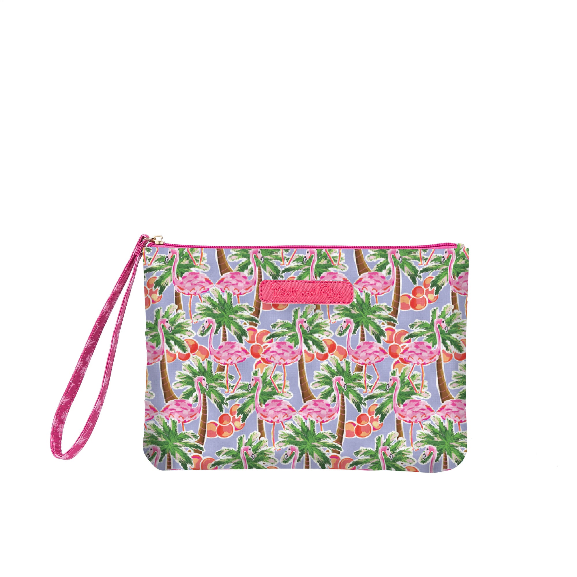 Salt & Palms Cosmetic Clutch - Flamingos