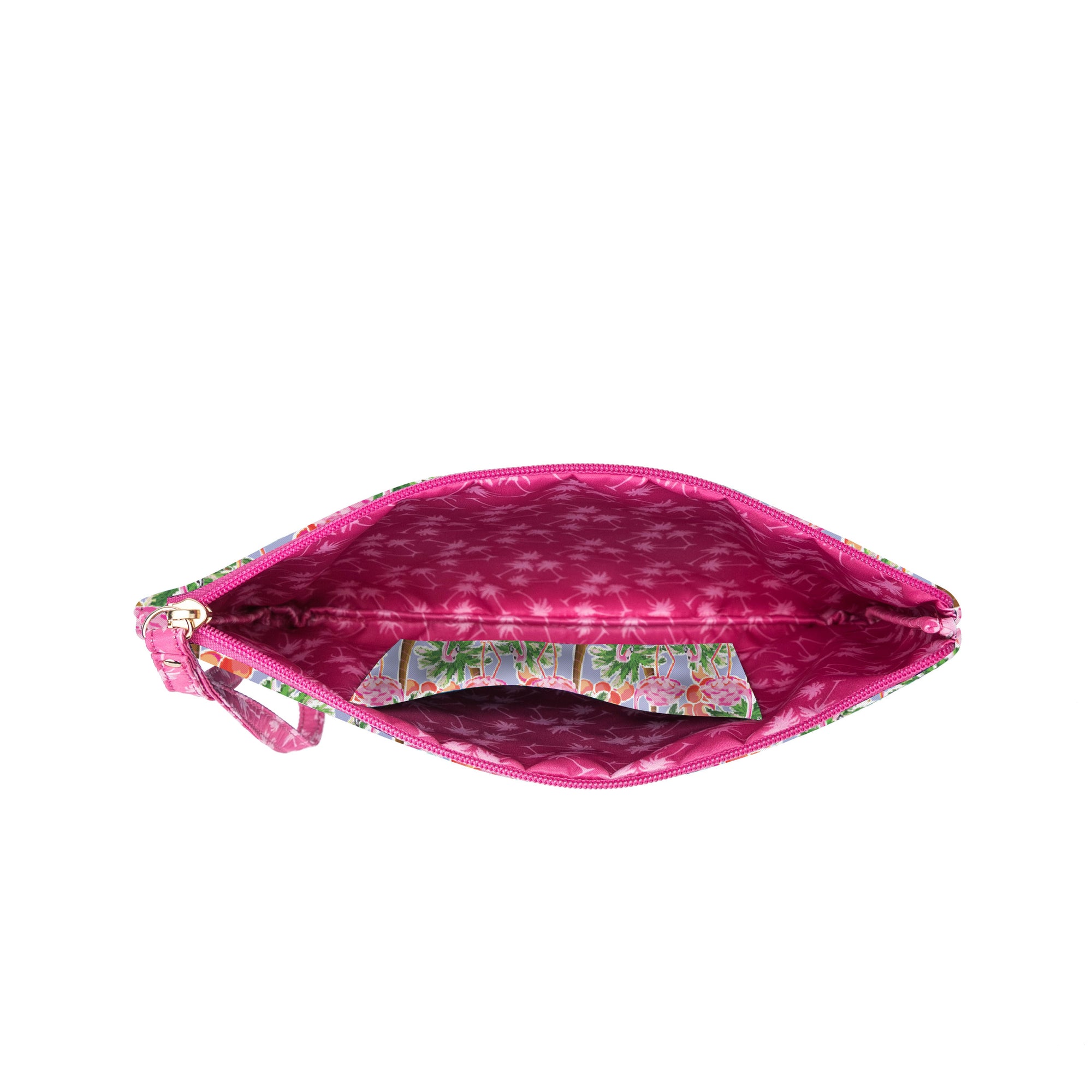 Salt & Palms Cosmetic Clutch - Flamingos