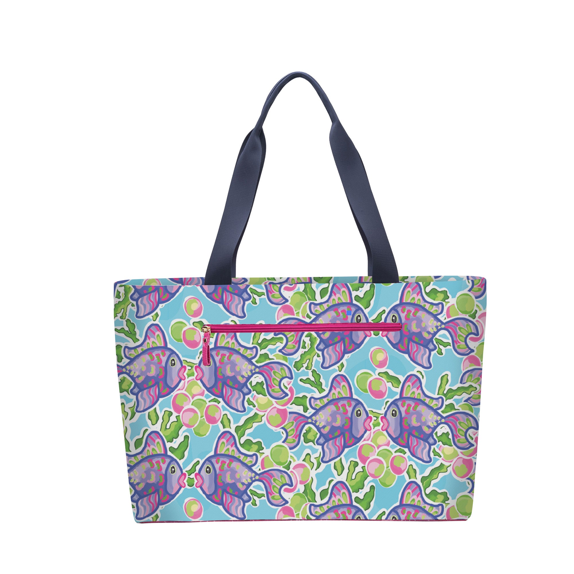 Salt & Palms Cooler Tote - Blow Fish