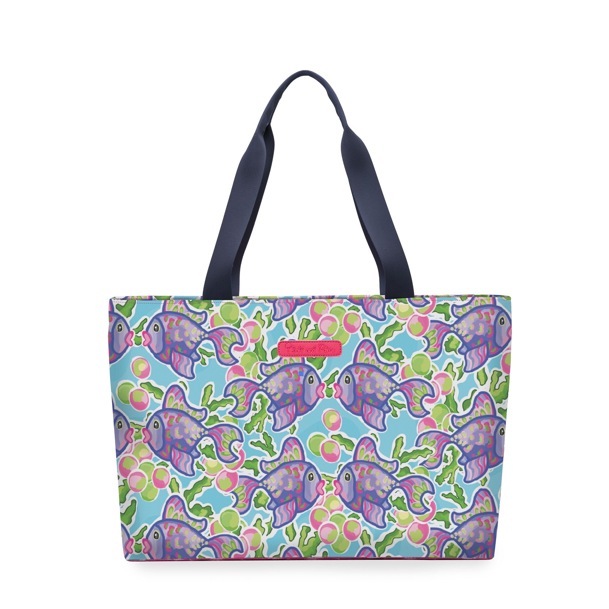 Salt & Palms Cooler Tote - Blow Fish