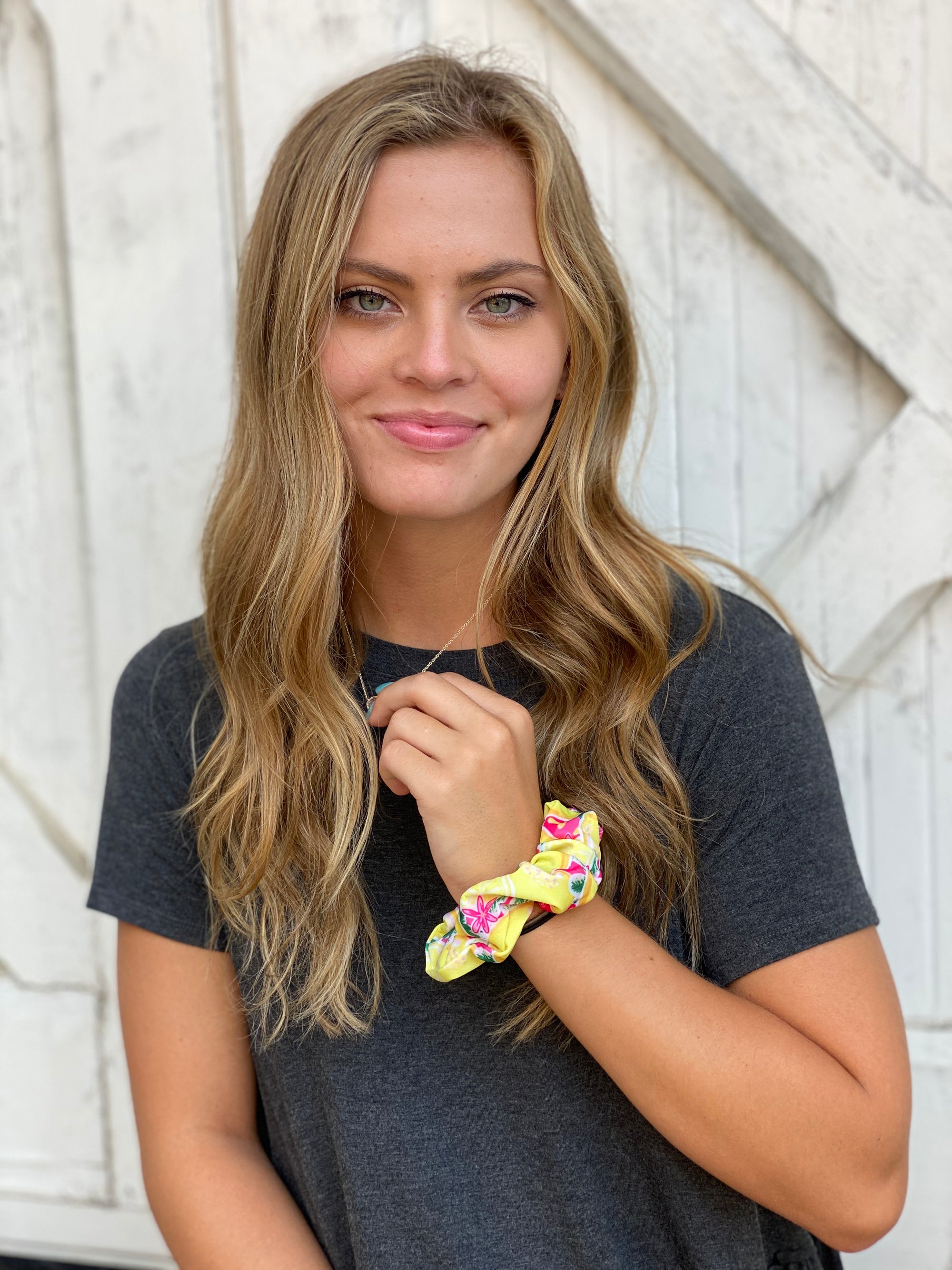 Salt & Palms Jumbo Hair Scrunchie - Lemons