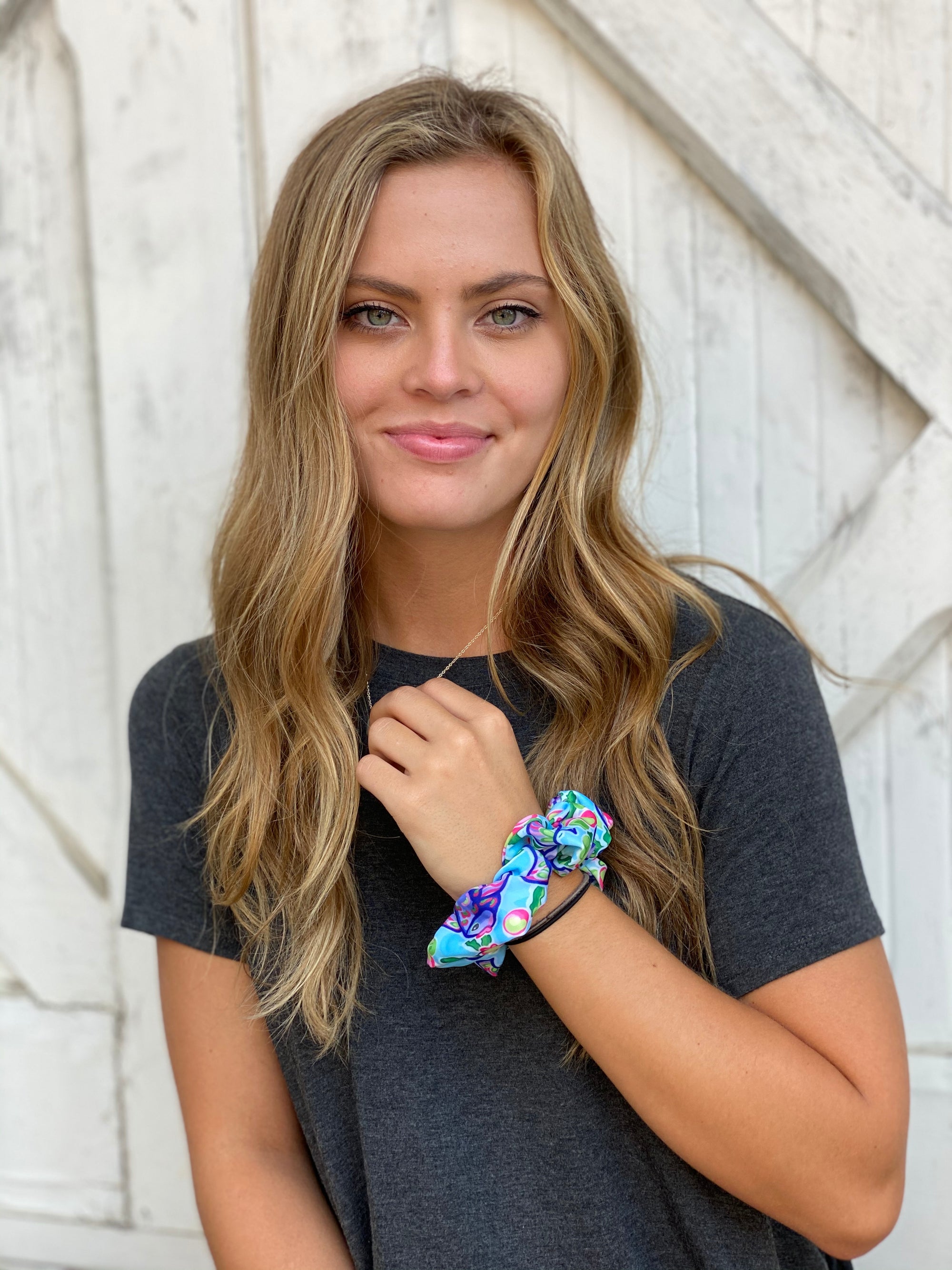 Salt & Palm Jumbo Hair Scrunchie - Blow Fish