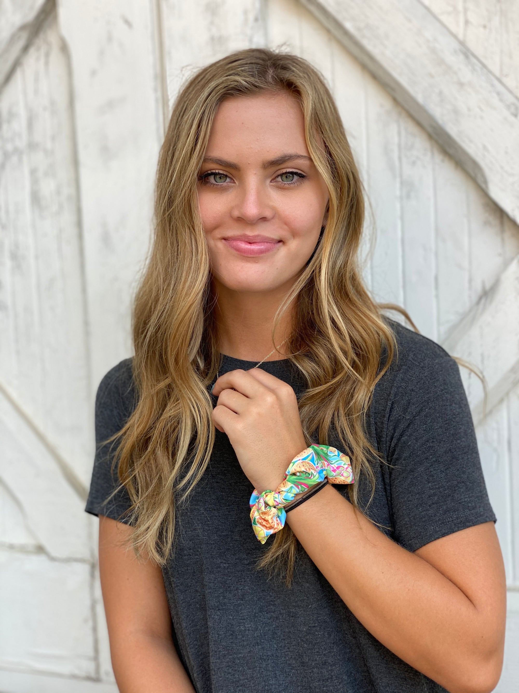 Salt & Palms Jumbo Hair Scrunchie - Pineapples