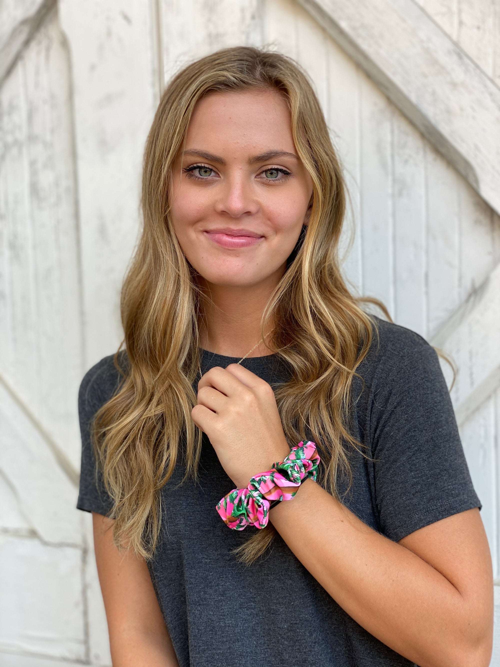 Salt & Palms Jumbo Hair Scrunchie - Sunset (Palm Trees)