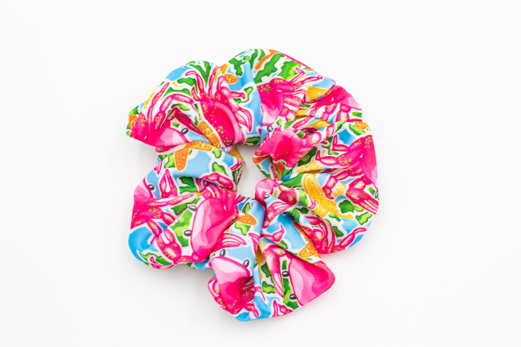 Salt & Palms Jumbo Hair Scrunchie - Crabs