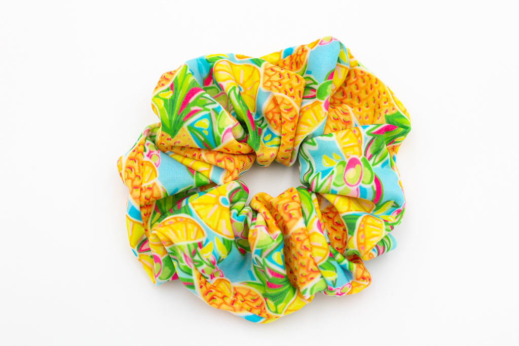 Salt & Palms Jumbo Hair Scrunchie - Pineapples